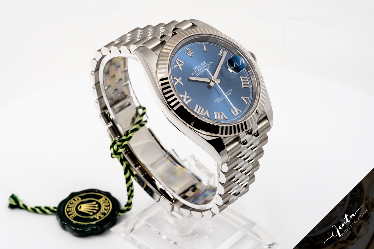 2020 Datejust 41 steel/white gold azzurro blue dial Roman ...